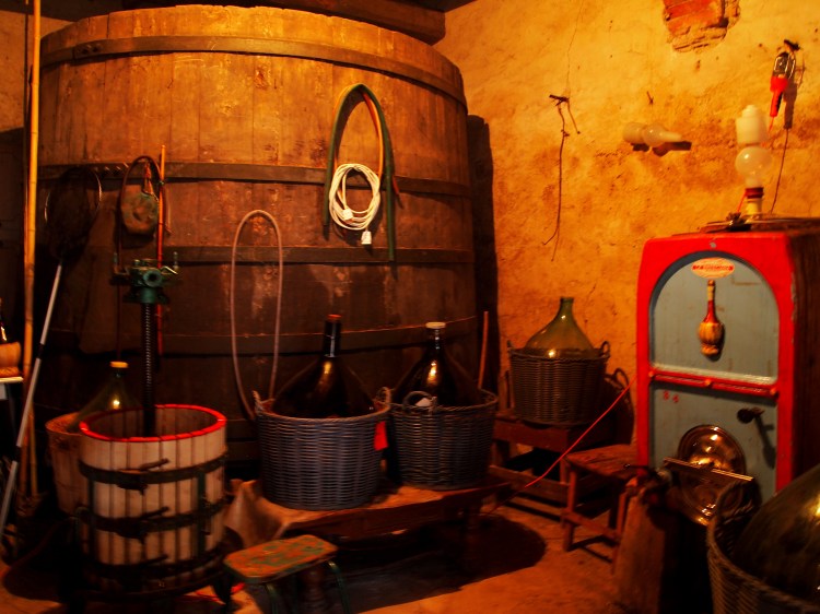 Nonno (Italian for "grandfather") showed us where he and his family make their wine. The large barrel in the back is over 200 years old. 