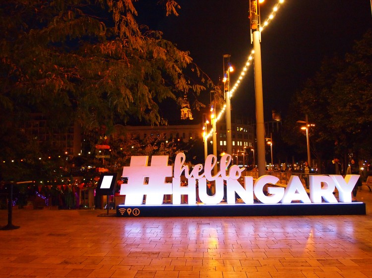 City lights and vibrant Budapest culture. 