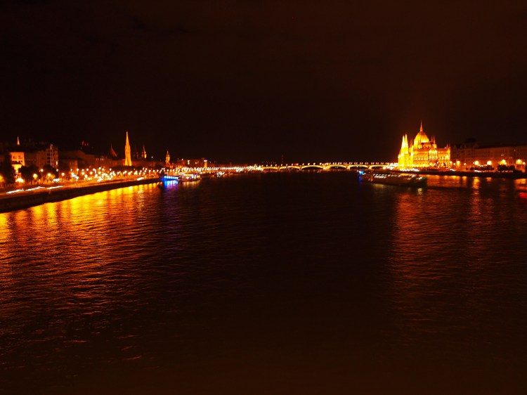 Photos don't do this justice, but here's part of the city reflected in the waters of the Danube. 