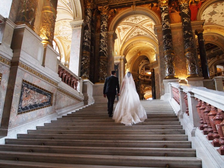 The inside took our breath away. It's so beautifully decorated with marble and other precious stones - the perfect place for this couple's wedding photo shoot! 