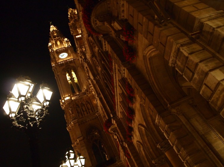 Rathaus, the city hall of Vienna. 