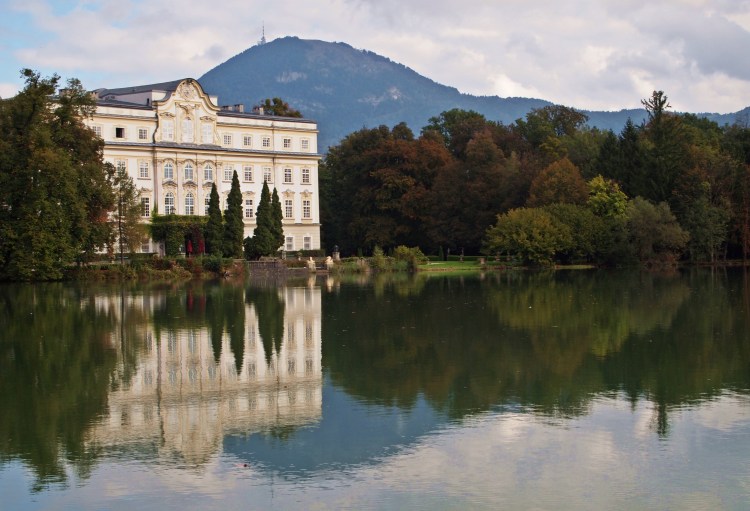 Leopoldskron Palace, whose facade played the part of the back of the Von Trapp house. 