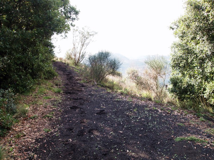 The path ran right around the top of the crater.