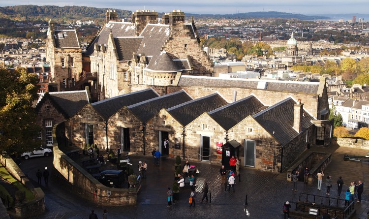 At first glance, this looks like a scene out of a medieval village. In reality, though, this is part of the castle. 