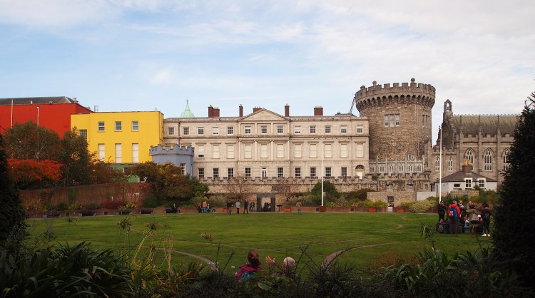 We could see Dublin Castle and its gardens from the castle's stable houses.