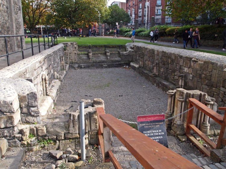 On the grounds are the preserved remnants of the site's earlier human activity.