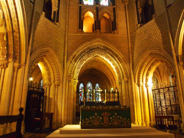 We then climbed back up into the main church. This is what the main altar looks like from up close. 